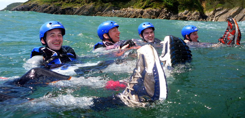 Coastal Triathlon - Coasteering in Swansea Wales